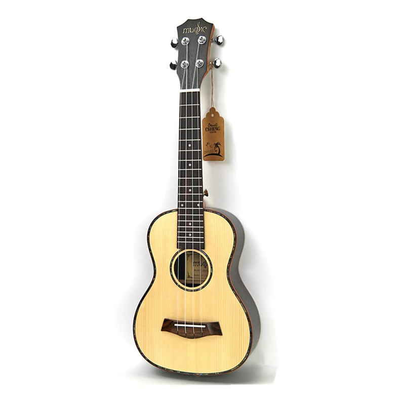 SevenAngel 2" тенор Гавайские гитары укулеле ель твердой древесины топ только Ukelele Гавайская 4 струнная гитара электрическая УКУ с звукоснимателем эквалайзером