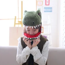 35 см плюшевый динозавр шляпа cosply Игрушка Дети плюшевая шапка для взрослых леди студенческие дети плюшевые шляпы вечерние Косплей