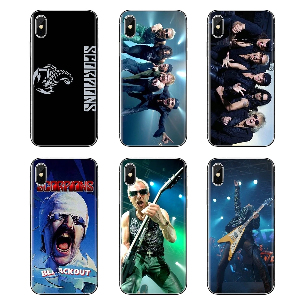 Для iPod Touch Apple iPhone 4 4s 5 5S SE 5C 6 6S 7 8 X XR XS Plus MAX Scorpions хэви-метал рок силиконовый браслет