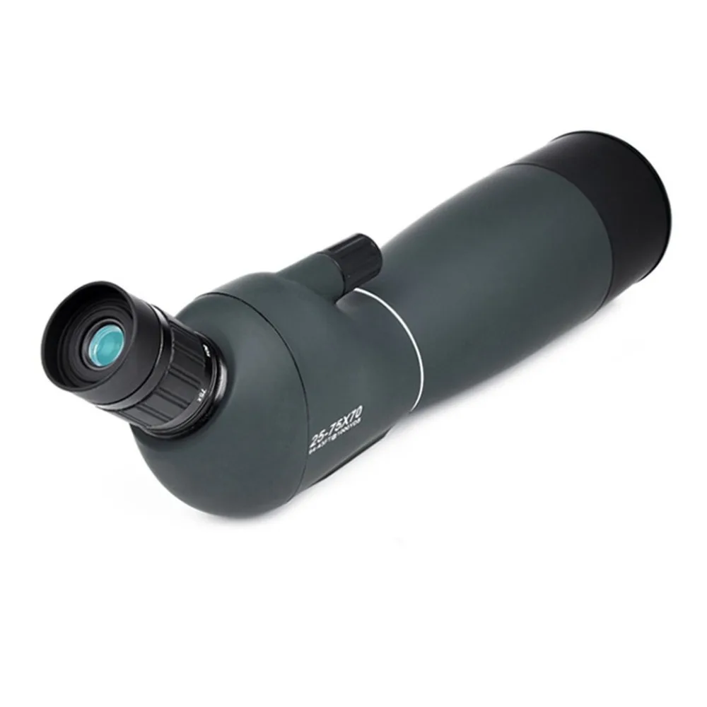 Lente à Prova Água com Tripé Adaptador de Telefone Ângulo Spotting Scope Zoom Dwaterproof Alta Definição Visão Noturna Assistindo Telescópio 25-75*70 10 prova dwaterproof água com tripé adaptador de