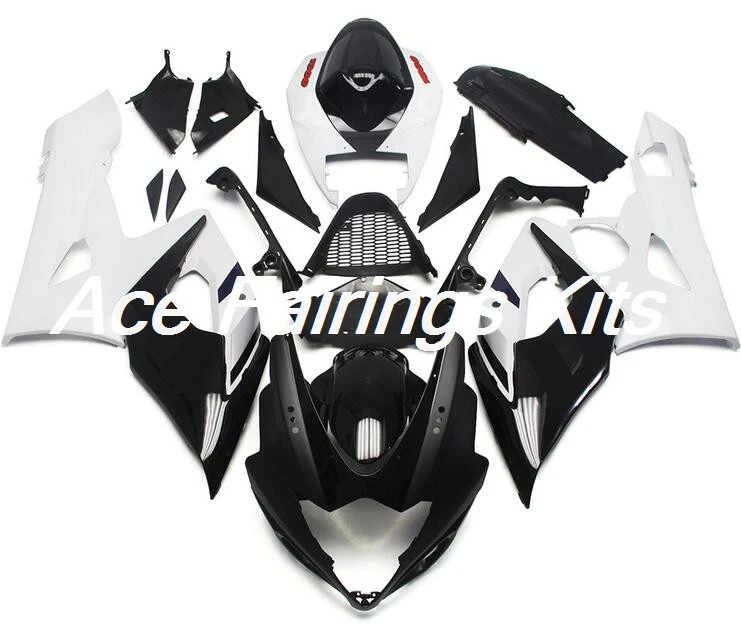 Топ обтекатели комплект подходит для Suzuki GSXR1000 GSXR-1000 K5 05 06 2005 2006 ABS пластик мотоцикл обтекатель Cowling черный белый