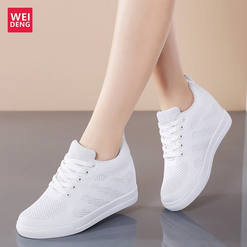 Weideng натуральной кожа Внутренние Мокасины Держите Теплый Casual с мехом белых