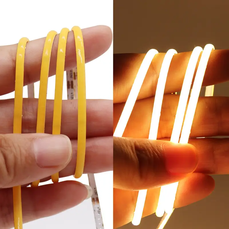 Ultimate Thin 2mm COB LED Strip Light for DIY Craft Cabinet Shelf 12V Filament Warm Cool White Flexible Linear Tape Lights Bar - Image 3