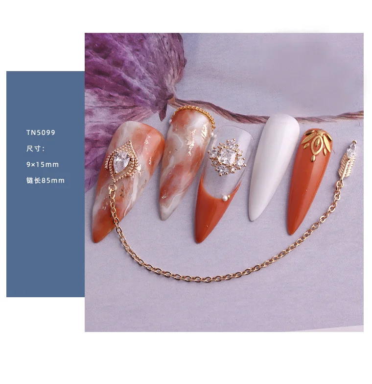 10 stücke Liebe Flügel Blume Legierung Zirkon Kristalle Strass Nagel Schmuck Nail art Dekorationen Nägel Zubehör Charms Liefert – Detail 4