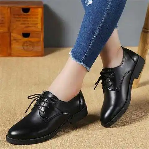 

Spring And Autumn British-Style Small Leather Shoes Women's Anti-slip Soft-Sole Work Shoes WOMEN'S Casual Shoes Flat Heel Studen