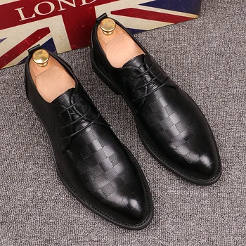 

New Mens England Casual Shoes leather Formal shoes Comfortable Pointed Toe Loafers Man Shoes Dressing Flats Party Leisure Shoes