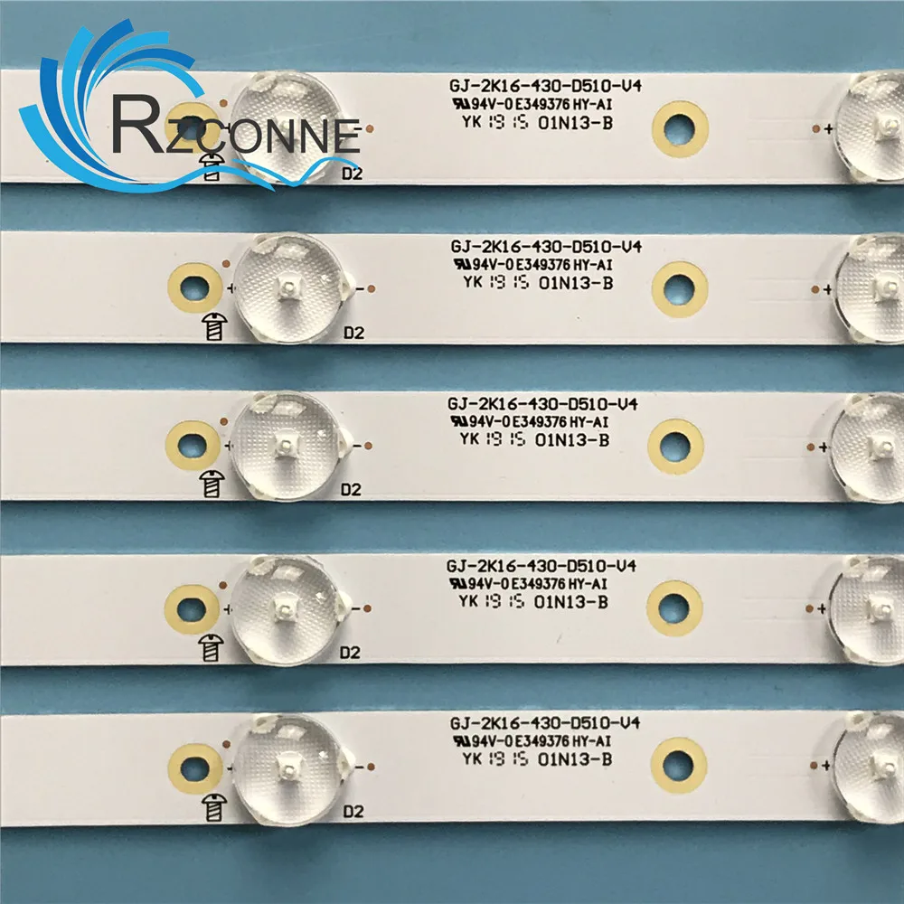 Tira Retroiluminação Led Lâmpada para Bdm4350uc 10 43pft4131 43pfs5301 Gj2k15430-d510 Gj-2k16-430-d510-v4 01q58-a Bdm4350 - Imagem 4