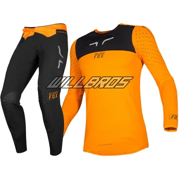 

Delicate Fox Motocross Racing Flexair Royl Jersey Pant Mx Off-road Orange Men's Gear Set Motocross Suit Mens Kits