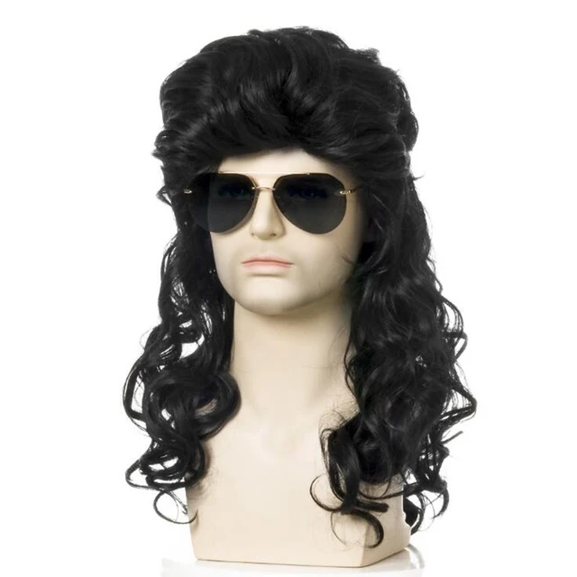 Gres Synthetic Cosplay Wigs Male Long Wavy Wig with Bangs Men Wig Silver Color for Cos High Temperature Fiber Pelucas