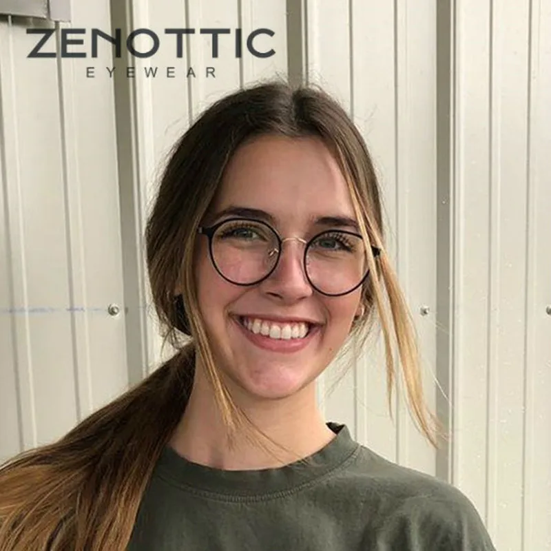 ZENOTTIC Ретро оправа для очков женщин оптическая близорукости винтажная прозрачная