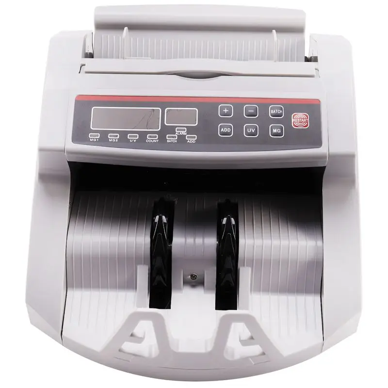 Дешевый счетчик денег для бумажных и полимерных валют с функцией UVMG Счетная машина для банкнот детектор денег ЕС вилка