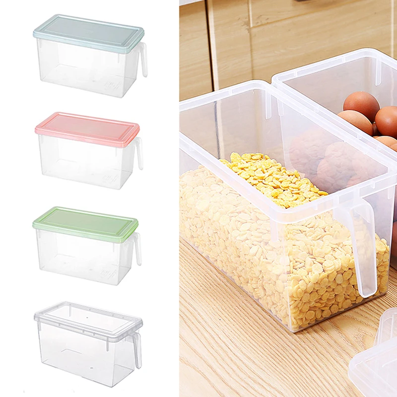 

Transparent Storage Box Sealed Food Container Fridge Fresh Box Waterproof Grain Snacks Spice Storage Case Home Organizer