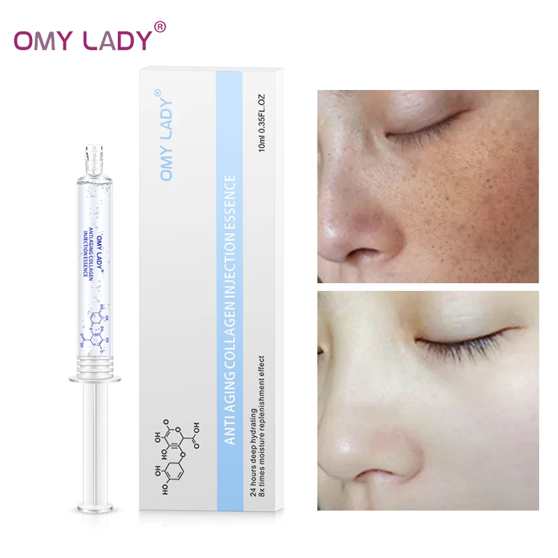 

OMY LADY Face serum Anti-Aging Collagen Essence Whitening Moisturizing Facial Shrink Pores Hyaluronic Acid Remove Spot Acne skin