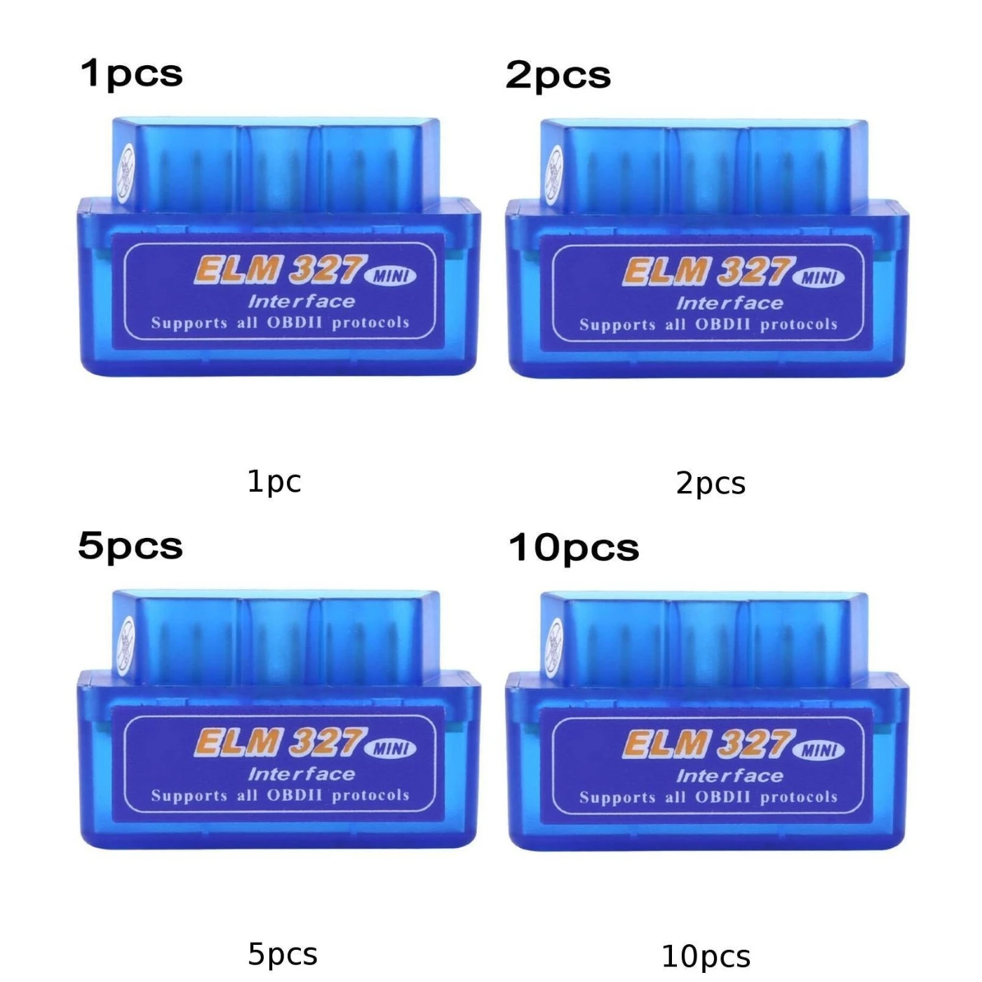 Автомобильный адаптер сканера, беспроводное оборудование Bluetooth 4,2x3x2,5 см Mini ELM327