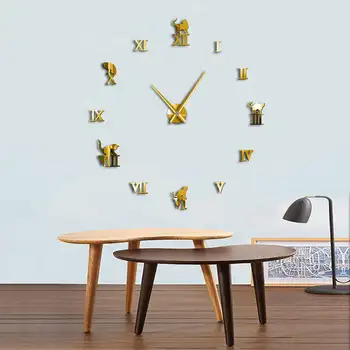 

3D acrylic Roman digital cat fashion simple DIY Wall Clock creative watch home accessories modern decor wall decor