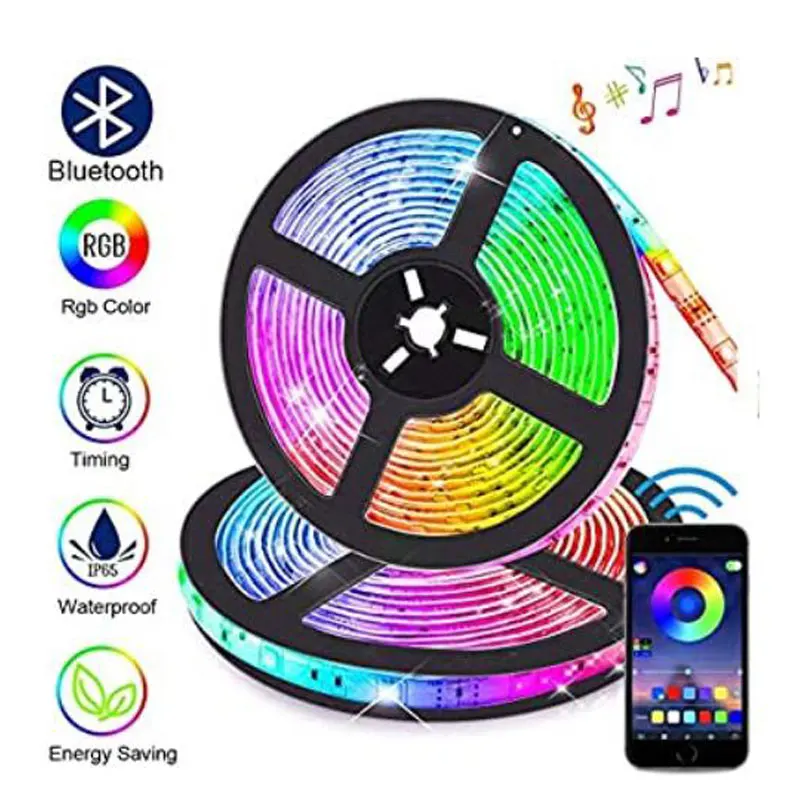 Bluetooth LED Strip Lights Intelligent Remote Control Adapter Flexible 15M 20M DC 24V Bluetooth Control