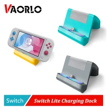 VAORLO-soporte de carga Universal USB tipo C para Nintendo Switch Lite, Base de carga para consola, Mini cargador