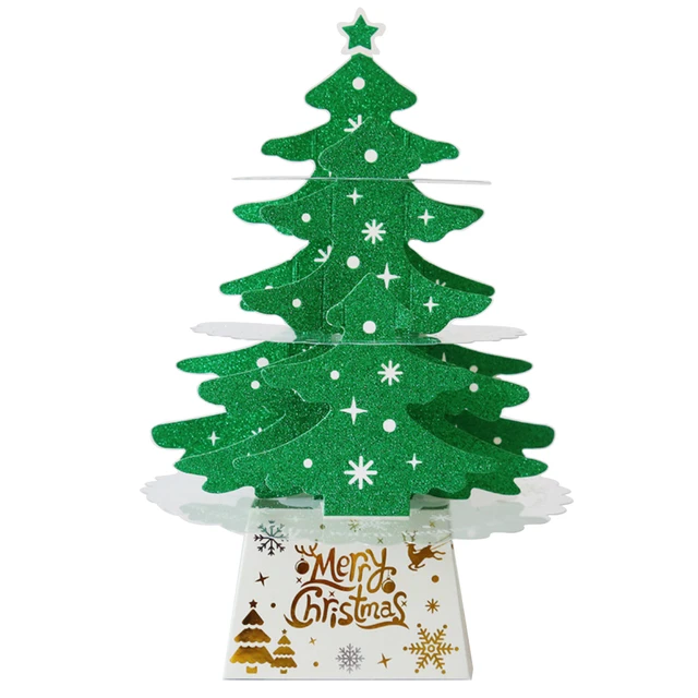 Dekorasi Natal Dari Kardus 1 Buah Dekorasi Natal Ornamen Natal 3d Kardus Pohon Natal Ornamen Desktop Dekorasi Noel untuk Rumah