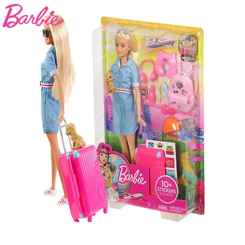 barbie suitcase travel playset