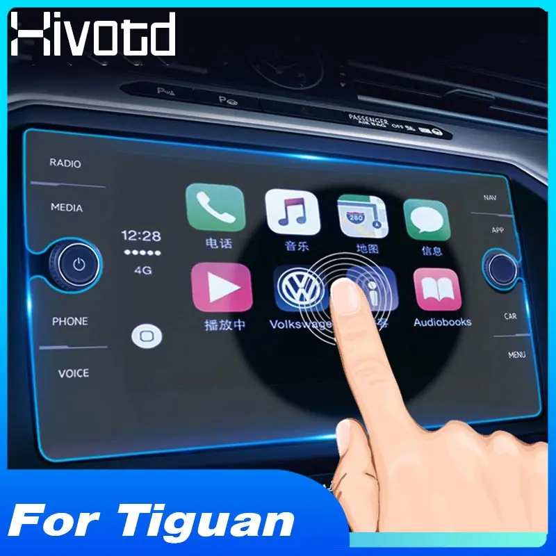 Hivotd тигуан 2019 аксесуары для VW Tiguan MK2 2020 2018 авто интерьера наклейки Авто GPS