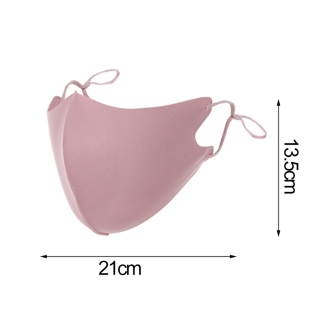 Fashion Mask 3D Ice Silk Cotton Earloop Mouth Waterproof Mask Anti Dust Windproof Adult Mask Washable Reusable Mouth Respirator