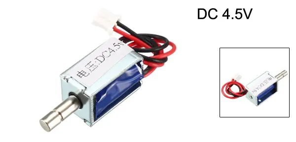 Uxcell 1 шт. нажимной тип соленоид Электромагнит постоянного тока 3/4. 5/6/12/15/18/24 V, а так же 30 г, 2/3/4/5/5,5/6/10 мм открытая рамка прямолинейного движения с хорошим качеством - Цвет: DC4.5V 20g 3mm