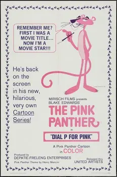 

Vintage Pink Panther Movie Wall Sticker Silk Fabric Poster Art Indoor Decor Bright