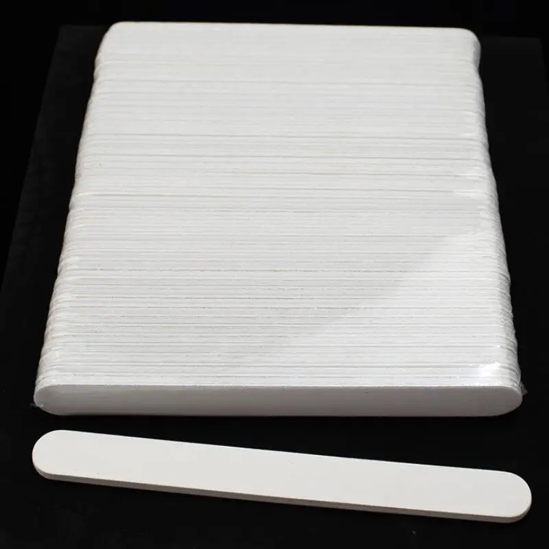 

10pcs Nailfile 100/180 Professional Nail Buffer White Sandpaper Buffing Sanding Files Straight Round Head Lime Angle