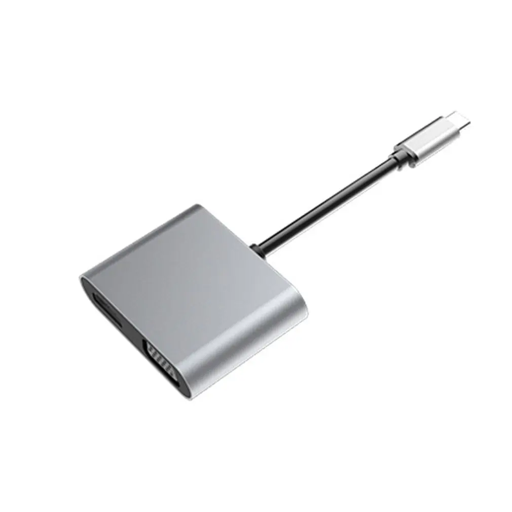 Type-C-Hdmi Vga type C Hdmi Female Usb-C Turn Hdmi+ Vga четыре в одном соединительный кабель Usb-C Turn Hdmi+ Vga адаптер