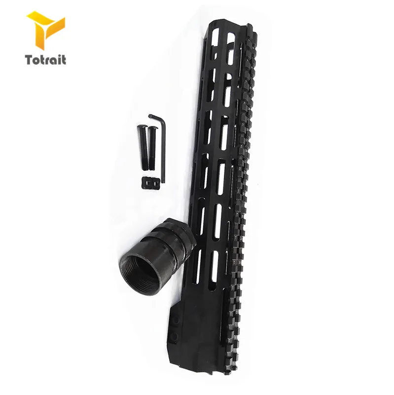 TOtrait tactical AR15 M4 Mlok 7/9/10/12/13,5/15/17/19/inch тонкий свободный поплавок Handguard прицел крепление со стальной гайкой черный