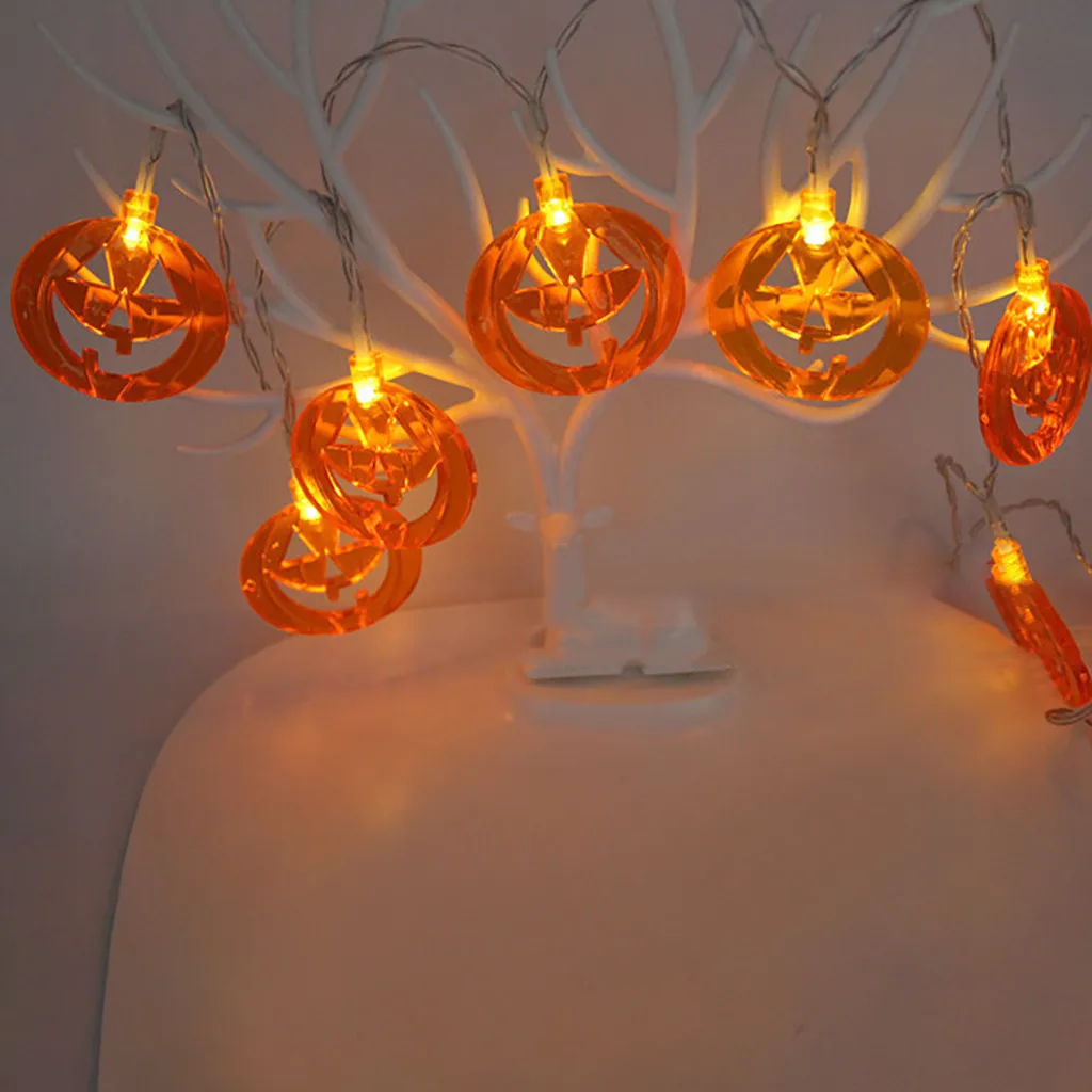 Хэллоуин Тыква светодиодный светильник s Хэллоуин Праздник 10 светодиодный круглый светильник в форме тыквы украшение дома 8P
