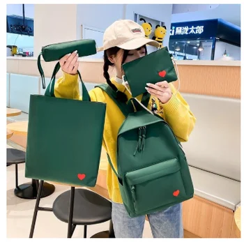 

4set Backpack For Teenage Girls Kids Children Student Women Backpack Booksbag Teen Shoulder Bag Child Schoolbag Mochilas Female