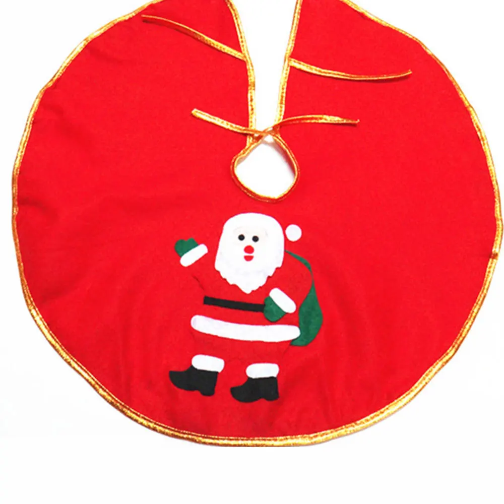 Золотой Край вышивки нетканые ткани орнамент украшения Рождественские вечерние в виде праздничной рождественской елки юбка праздничный Санта дизайн дома