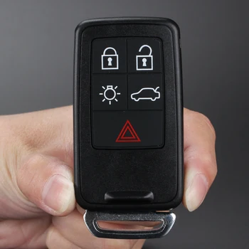 

Six-button Black Smart Car Key Remote Control Replacement Shell Suit For Volvo S60/lxc60/s80/lv60/v40 Car Key Shell Accessories