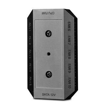 

FH-10 SATA Power Supply Accessories Controller Computer 3Pin 4Pin Durable Black Universal Splitter Cooling Fan Hub Adapter PWM