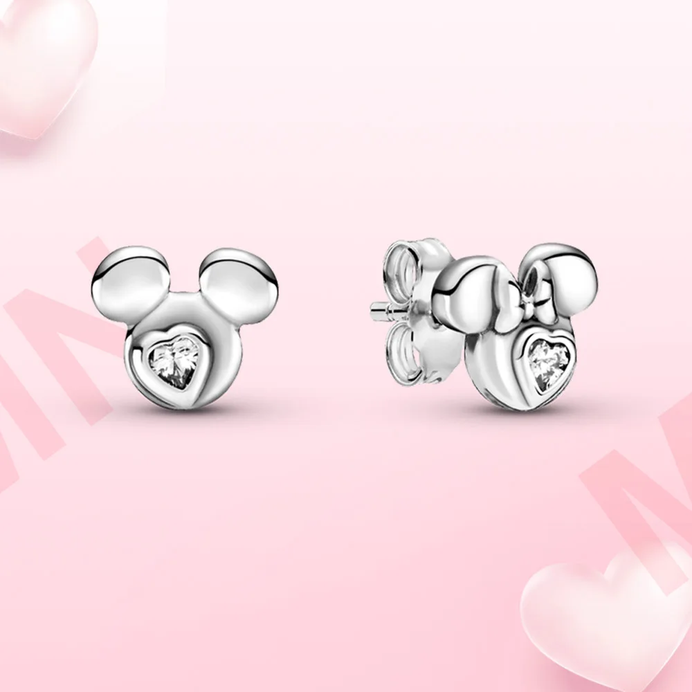 2021 new Heart Earring lovers earring Silver Shiny Zircon women earrings jewelry gift