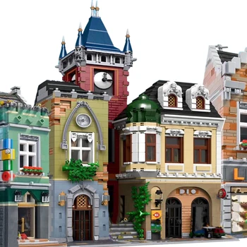 

4100+Pcs Moc Small Particle Pub Model Building Blocks Town Tavern Stem Toy Model Educational Toy Gift For Children Kids Adults