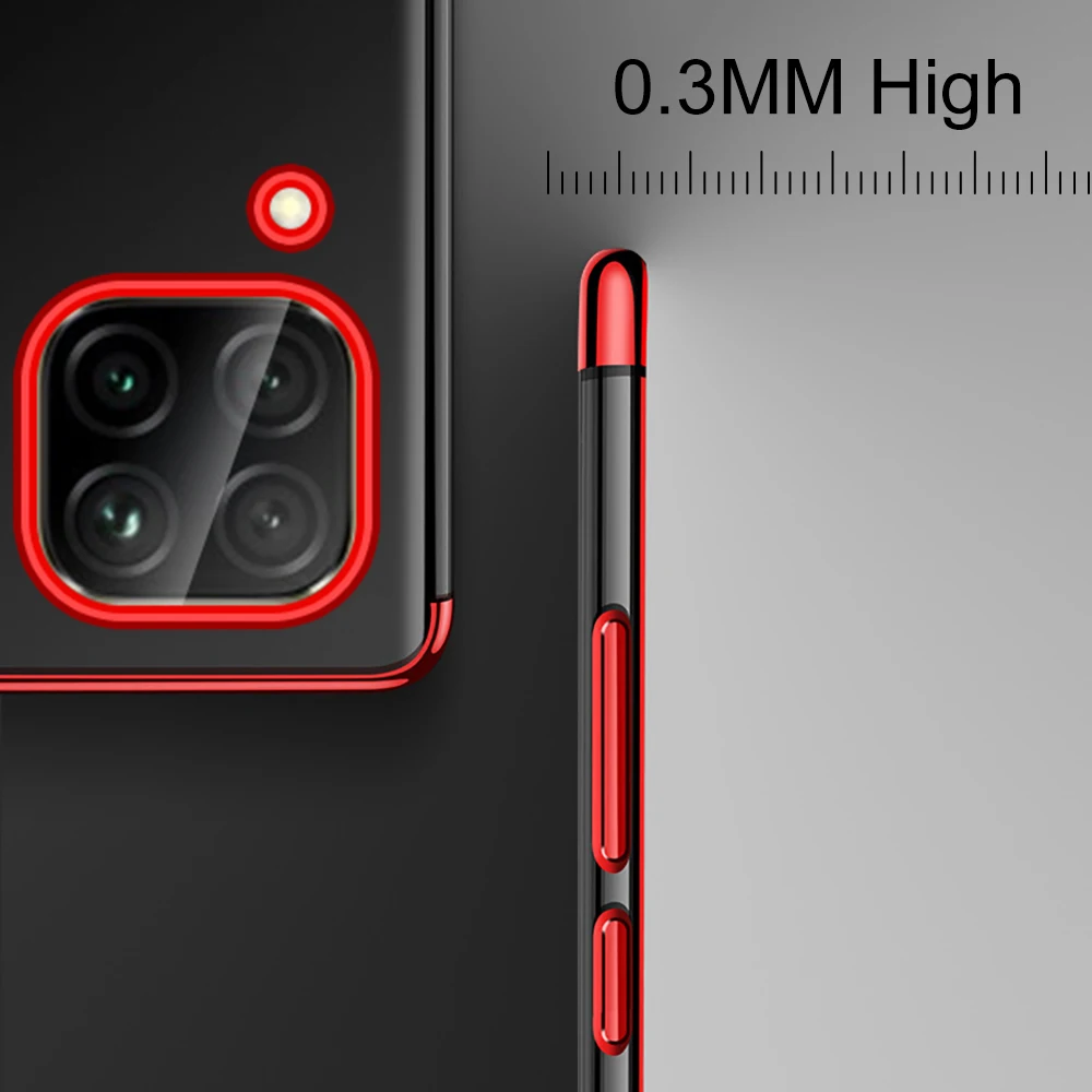 Силиконовый чехол с покрытием для huawei p40 lite p30 pro p20 p10 plus телефона honor 10 20 light 20s 10i 8s 8x