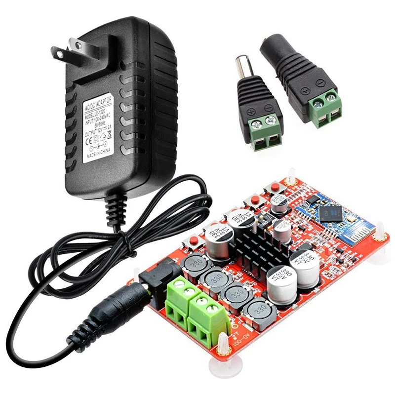 TDA7492P 50W 50W o Power Bluetooth Amplifier Board 2 Channel Wireless Digital Stereo Receiver AMP Board with Adapter and 1