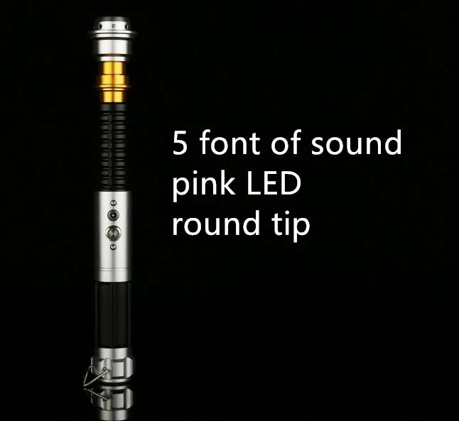 pinkled roundtip 1 металлический световой меч Yanqing для светового меча, A1 cyanwind, Obi-wan Kenob Lightsabe of Star the Wars, 5 звуковых надписей - Цвет: pinkled roundtip