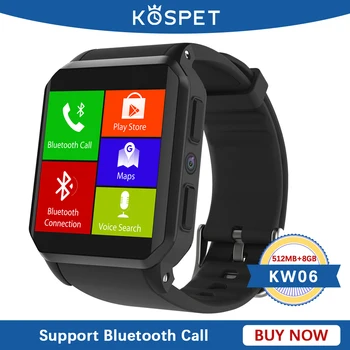 

KW06 3G Android Smartwatch Phone Support Bluetooth Call WIFI GPS 0.3MP Waterproof Smart Watch Health Exercise Sport Tracking