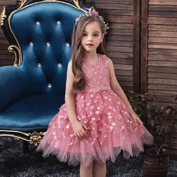 

Infant girl dresses black sequined girls cotton baby kids party clothing baby girl blue dress children clothes princess dress
