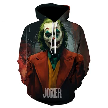 

Horror Movie IT Clown 3D Print Hoodie Harajuku Sweatshirt Men Freddy Jason Pullover Casual Jacket Joker Brand hoodies 2019