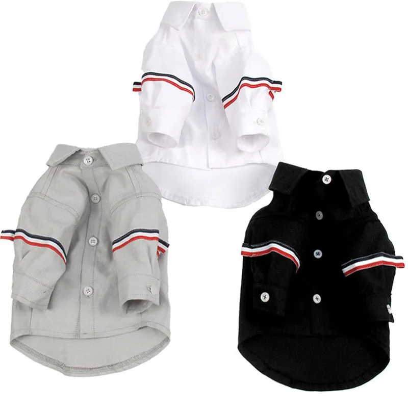 

Dog Clothes Puppy Pure Cotton British Japanese and Korean Style Fashion Leisure Suit Shirt For Small Medium Dogs Puppy Outfit