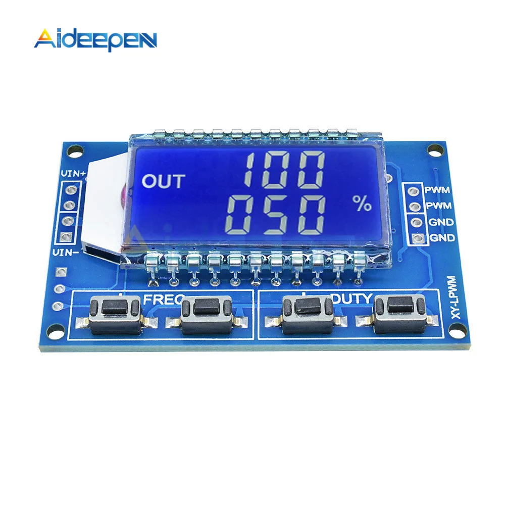 Генератор сигналов PWM частота импульсов рабочий цикл регулируемый модуль PWM борту модуль ЖК-дисплей Дисплей 1Hz-150Khz 3,3 V-30 V 5V 12V 24V