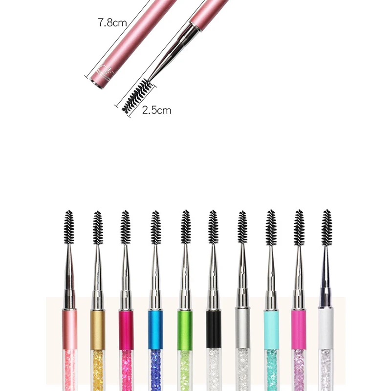 Кисти ViplashEyelash, 10 цветов, алмазная ручка, кисти для туши, аппликатор, палочка, кисти для ресниц, кисти для макияжа, инструменты для ресниц