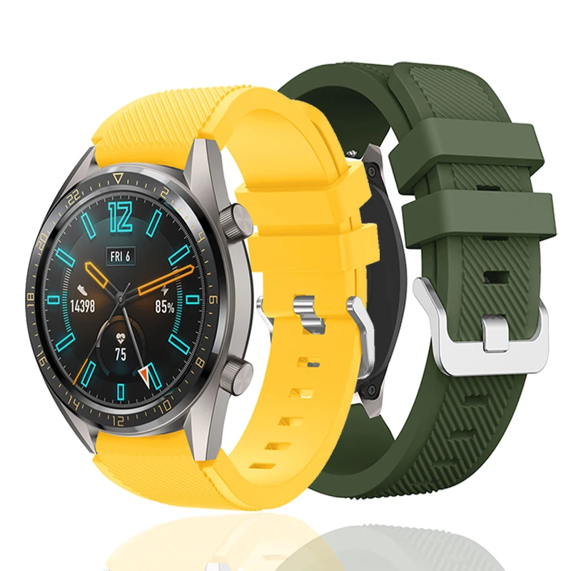 Ремешок силиконовый для Samsung Galaxy Watch 46 мм/Gear s3 Frontier/Huawei watch GT GT2 мм/Huami Amazfit GTR 47 мм 22