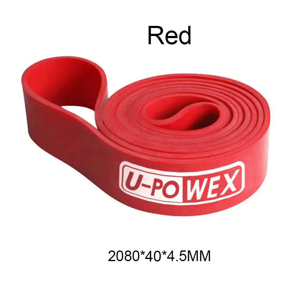 Red Fitness Rubber Bands Resistance Band Unisex 208Cm Yoga Athletic Elastic Bands Loop Expander For Exercise Sports Equipment - Color: Red