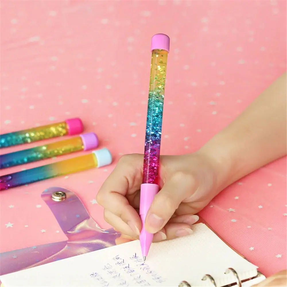 1PCS-Kawaii-0-5mm-Rainbow-Color-Pen-Fairy-Stick-Pen-Drift-Sand-Glitter-Crystal-Pen-Novelty (1)