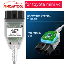 OBD2 Code Scanner V 15.00.028 MINI VCI Interface FÜR TOYOTA TIS Techstream MINI-VCI FT232RL Chip J2534 OBD2 Diagnose Kabel